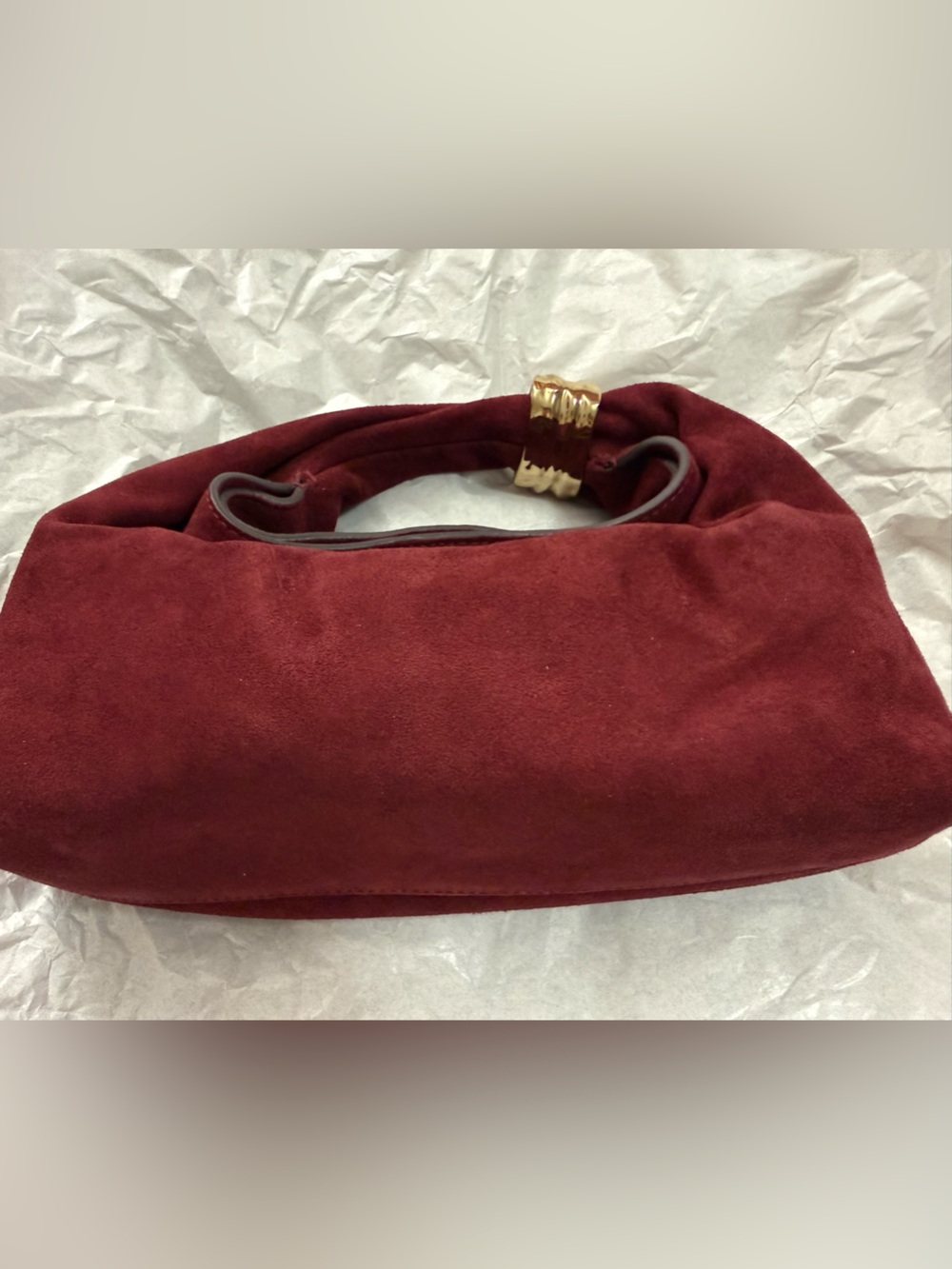 Madewell Mini Pouch in suede - Cranberry NWT - Picture 2 of 10